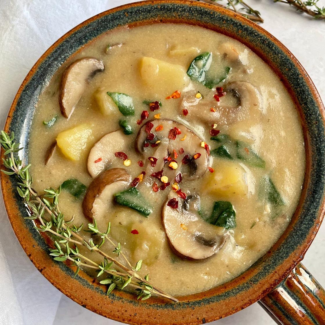 Vegan Potato Mushroom Soup