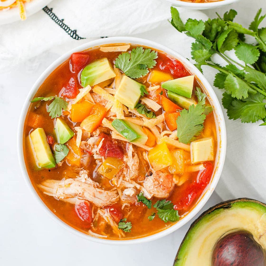 Chicken Fajita Soup – Low Carb, Paleo, Gluten Free