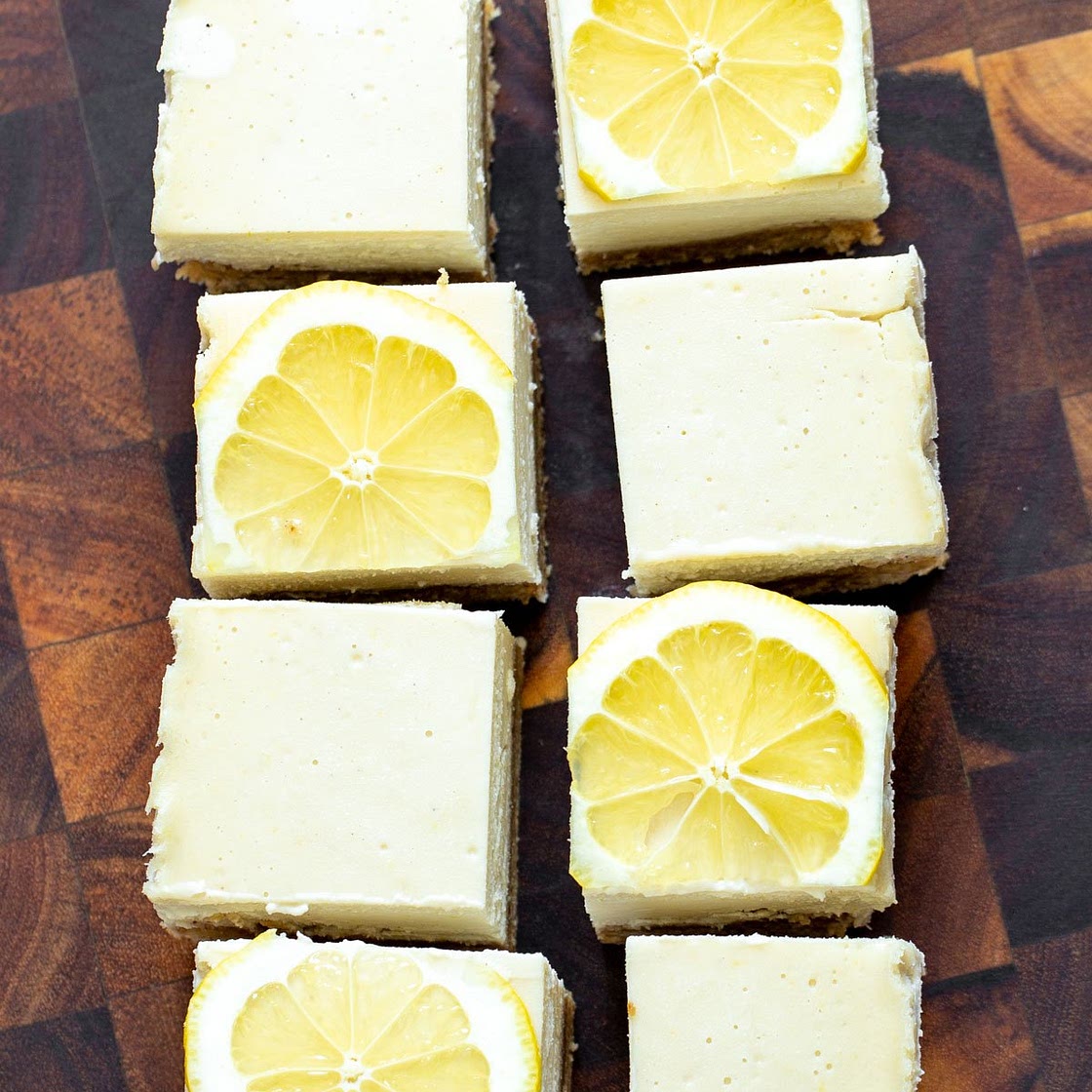 Creamy Vegan Lemon Bars (Gluten-free)
