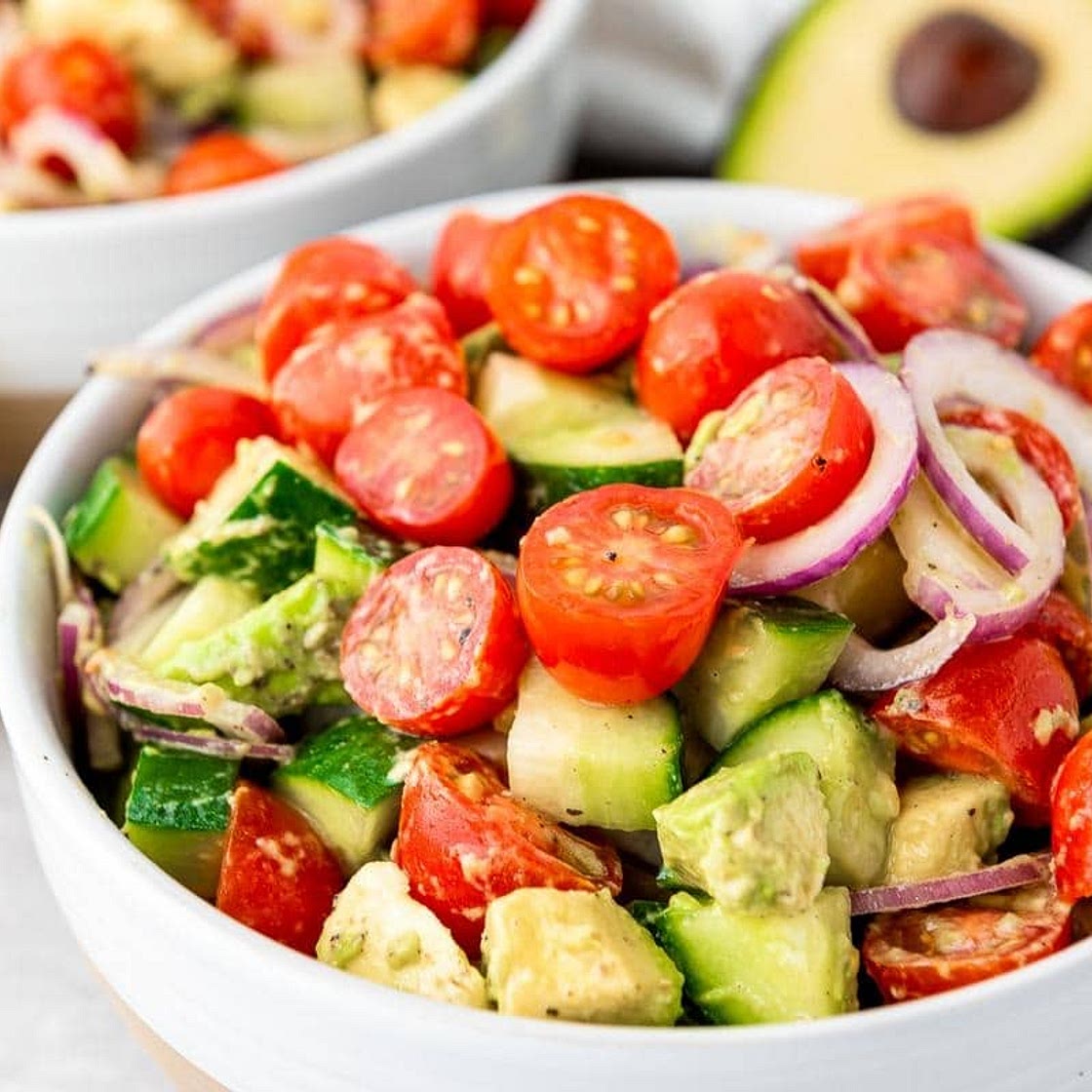 Cucumber, Tomato and Avocado Salad Recipe