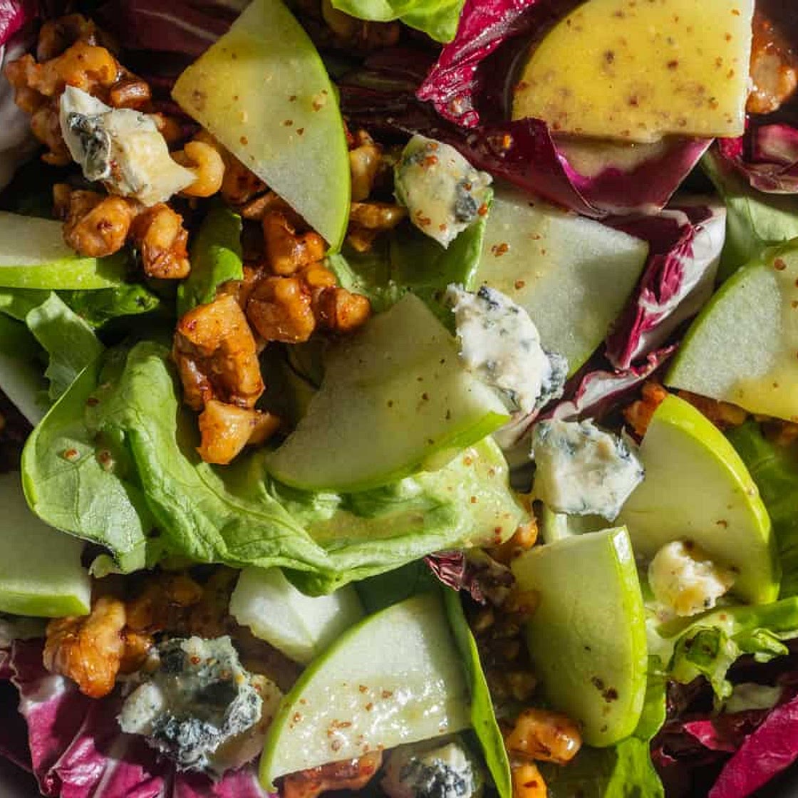 Apple, Radicchio, Walnut, and Gorgonzola Salad