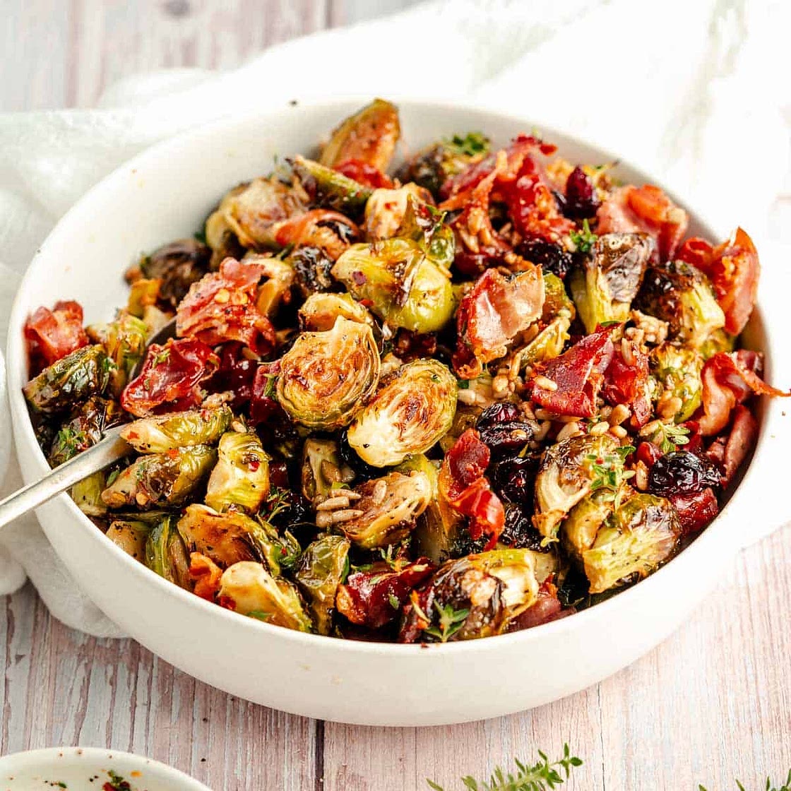 Roasted Brussels Sprouts With Crispy Prosciutto
