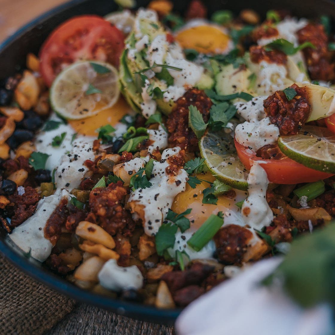 Cast Iron Chorizo O’Brien Hash