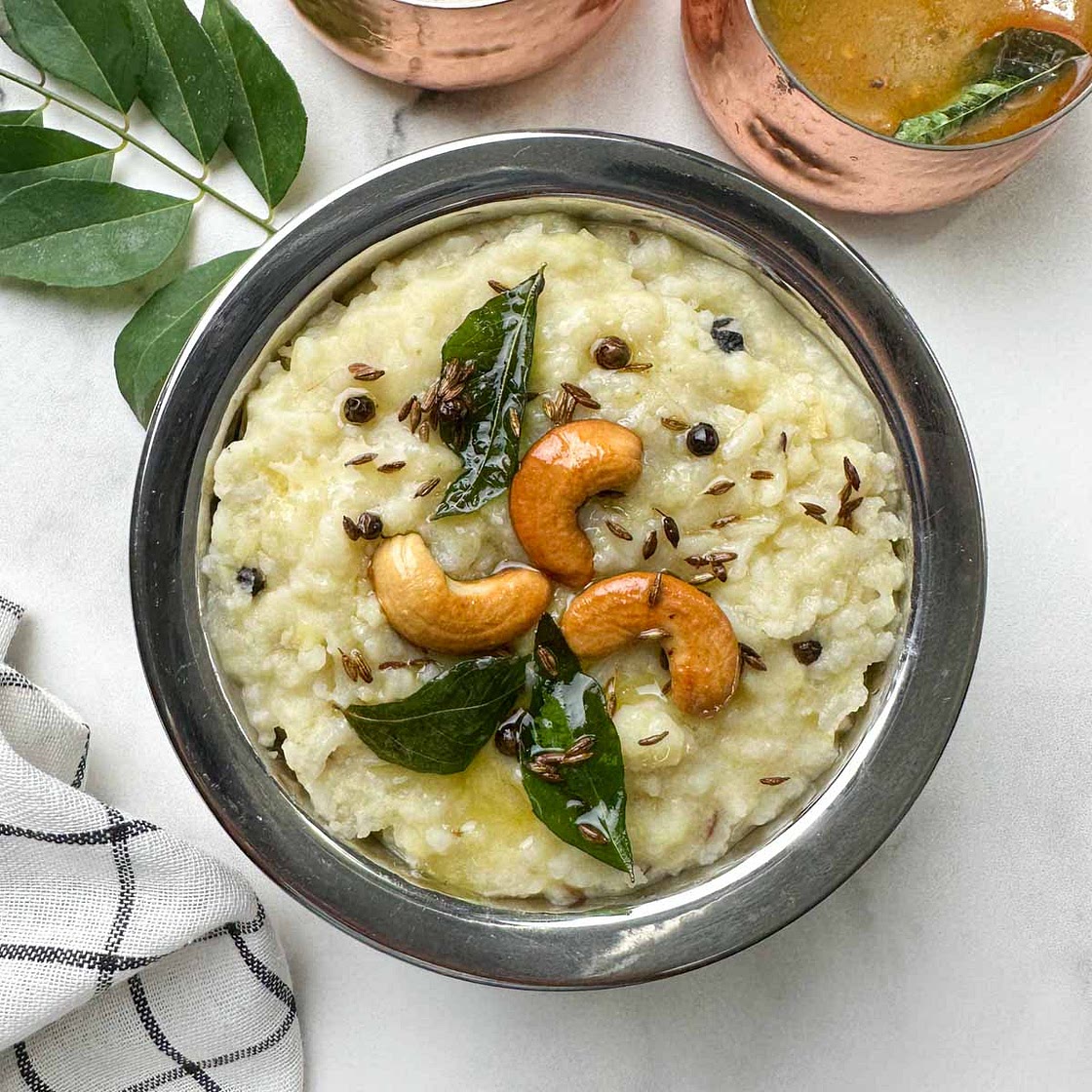 Instant Pot Ven Pongal (Khara Pongal)