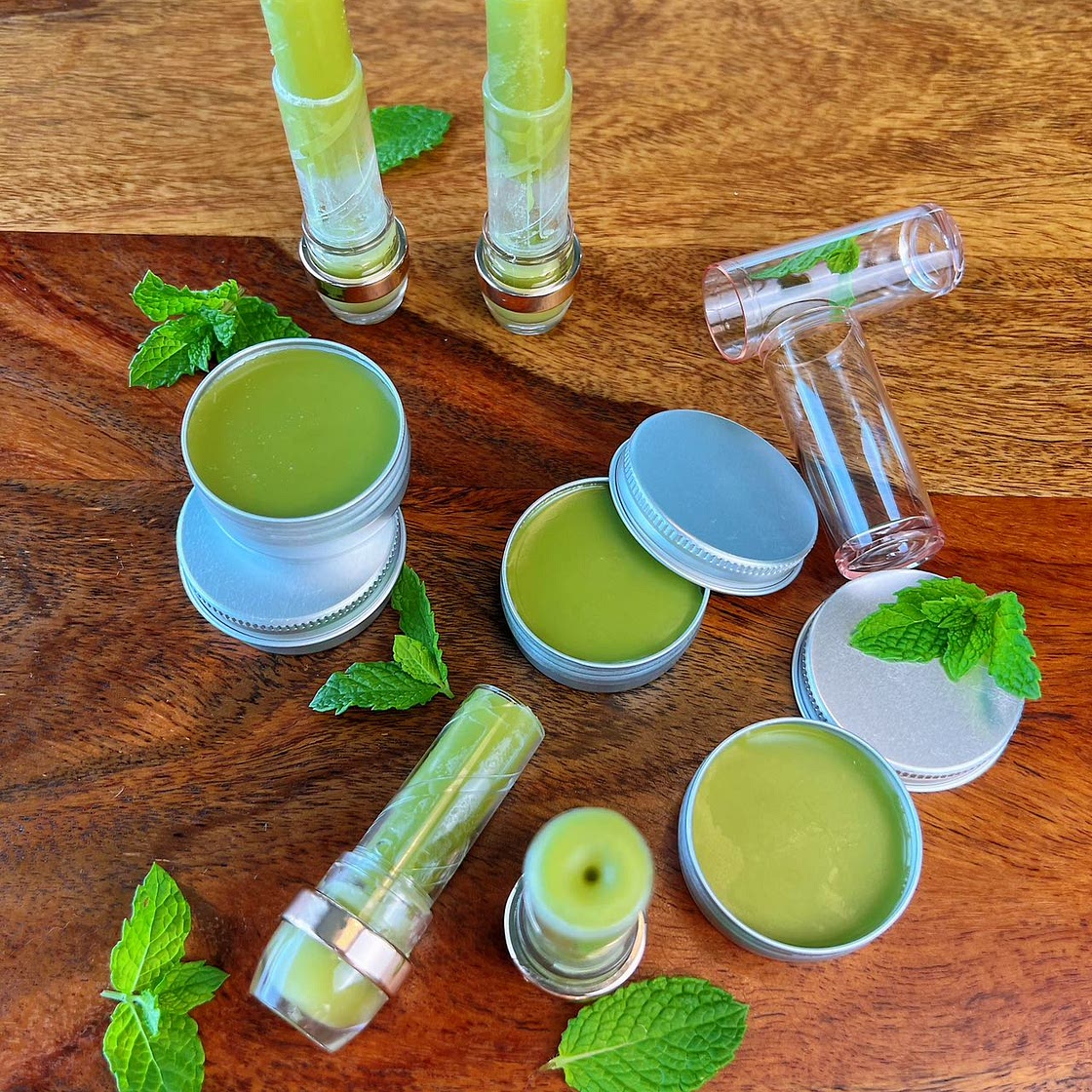 Homemade Mint Lip Balm