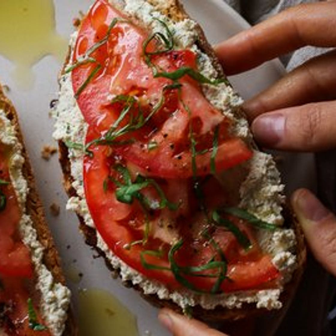 Chive & Onion Whipped Tofu Toast