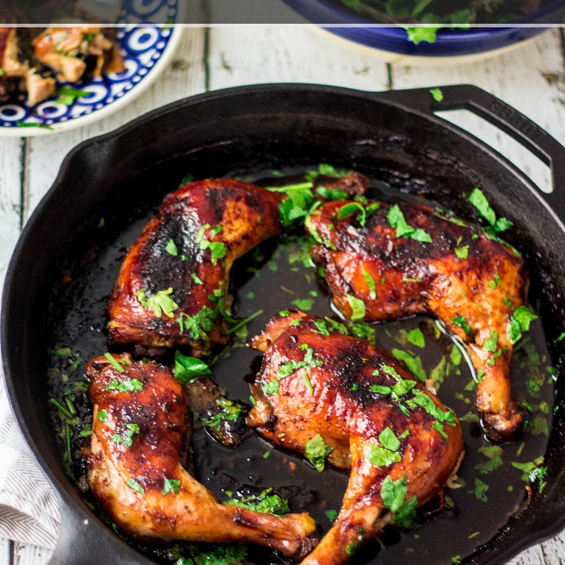 Beer & Honey Roasted Chicken Thighs