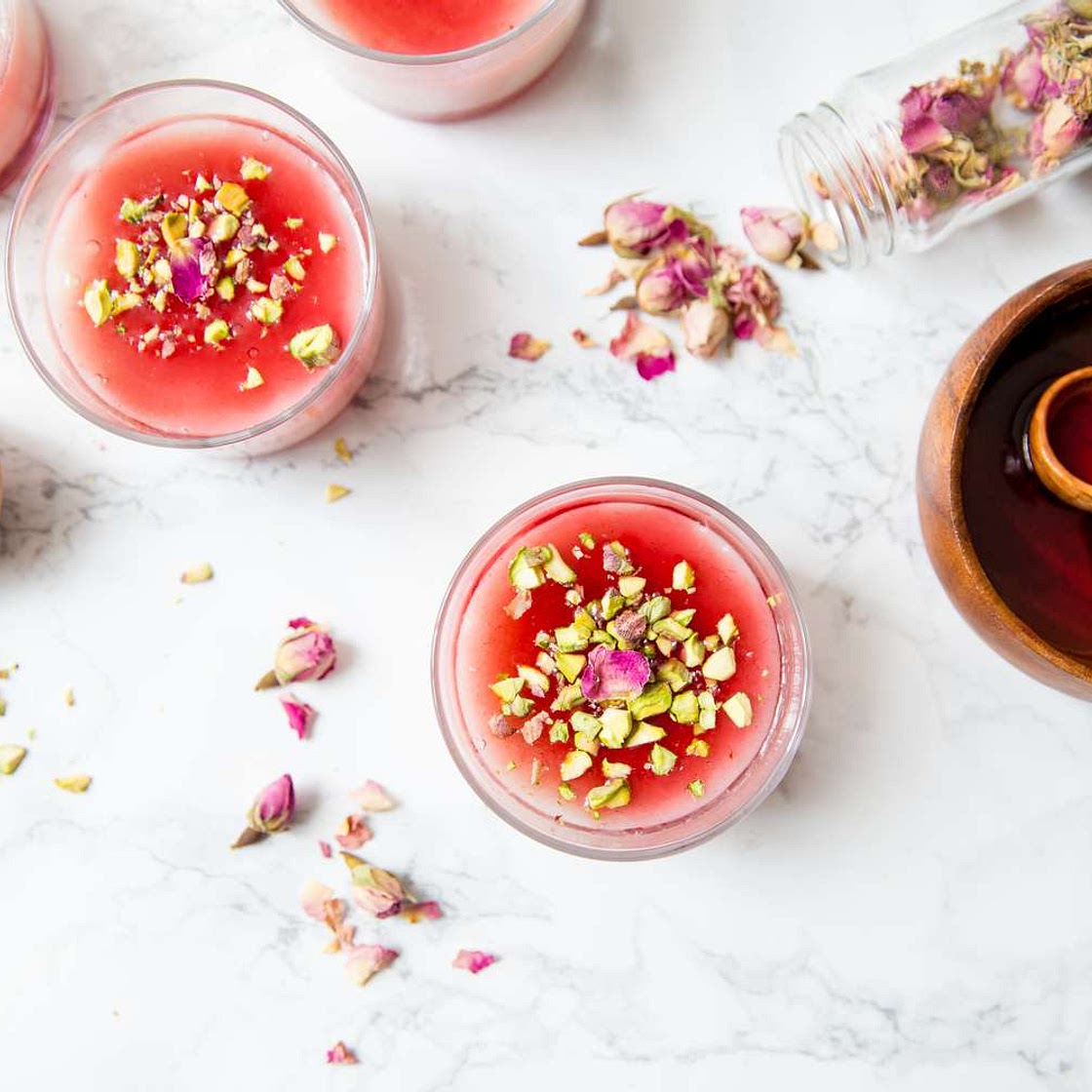 Malabi Rose Water Milk Pudding