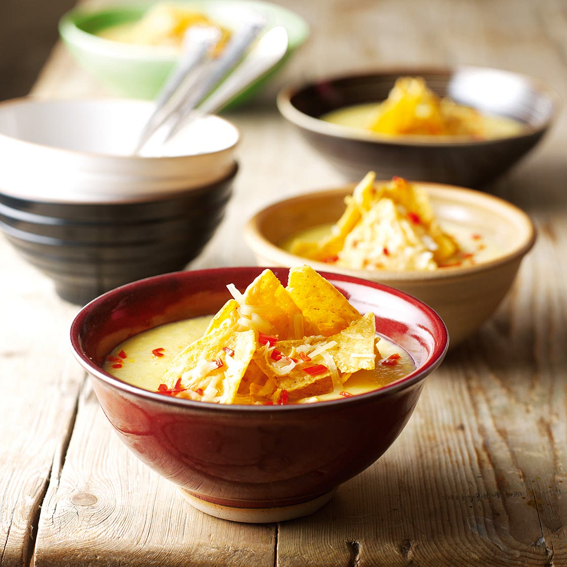 Sweetcorn Chowder With Toasted Tortillas