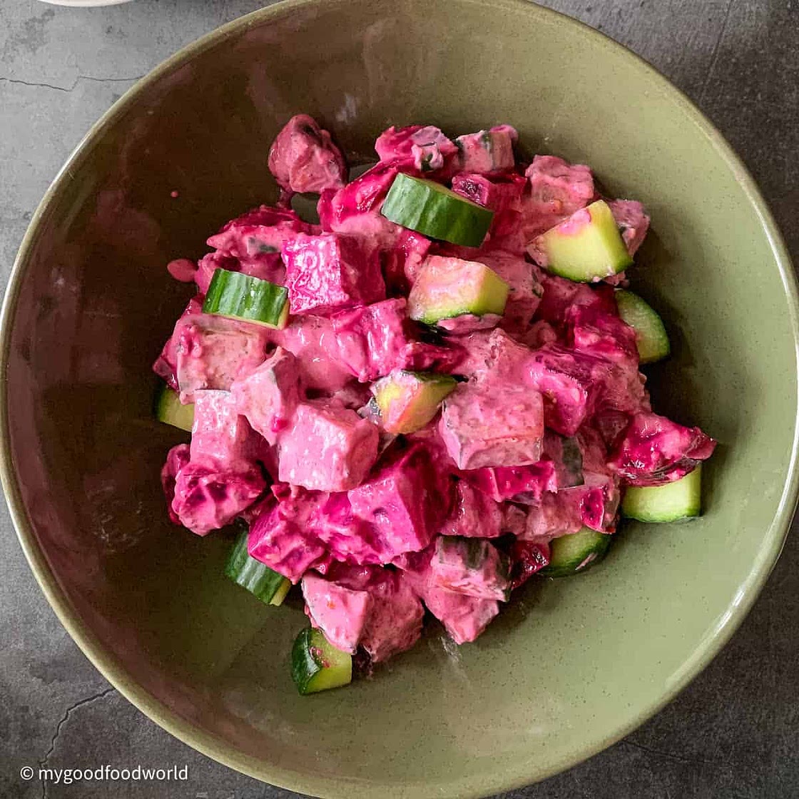 Quick and Easy Beetroot and Cucumber Salad