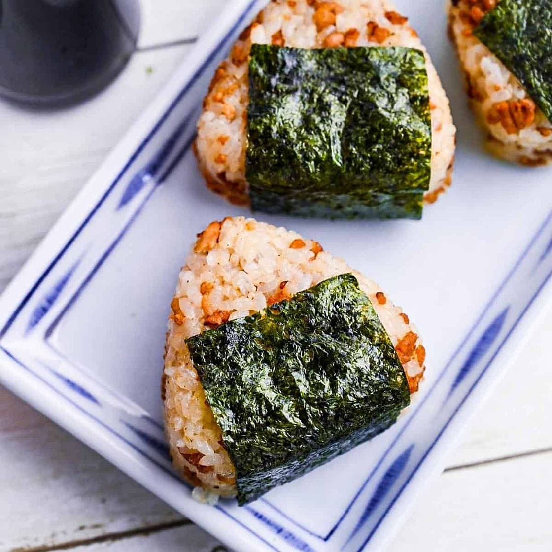 Chicken Soboro Onigiri (Japanese Ground Chicken Rice Ball)