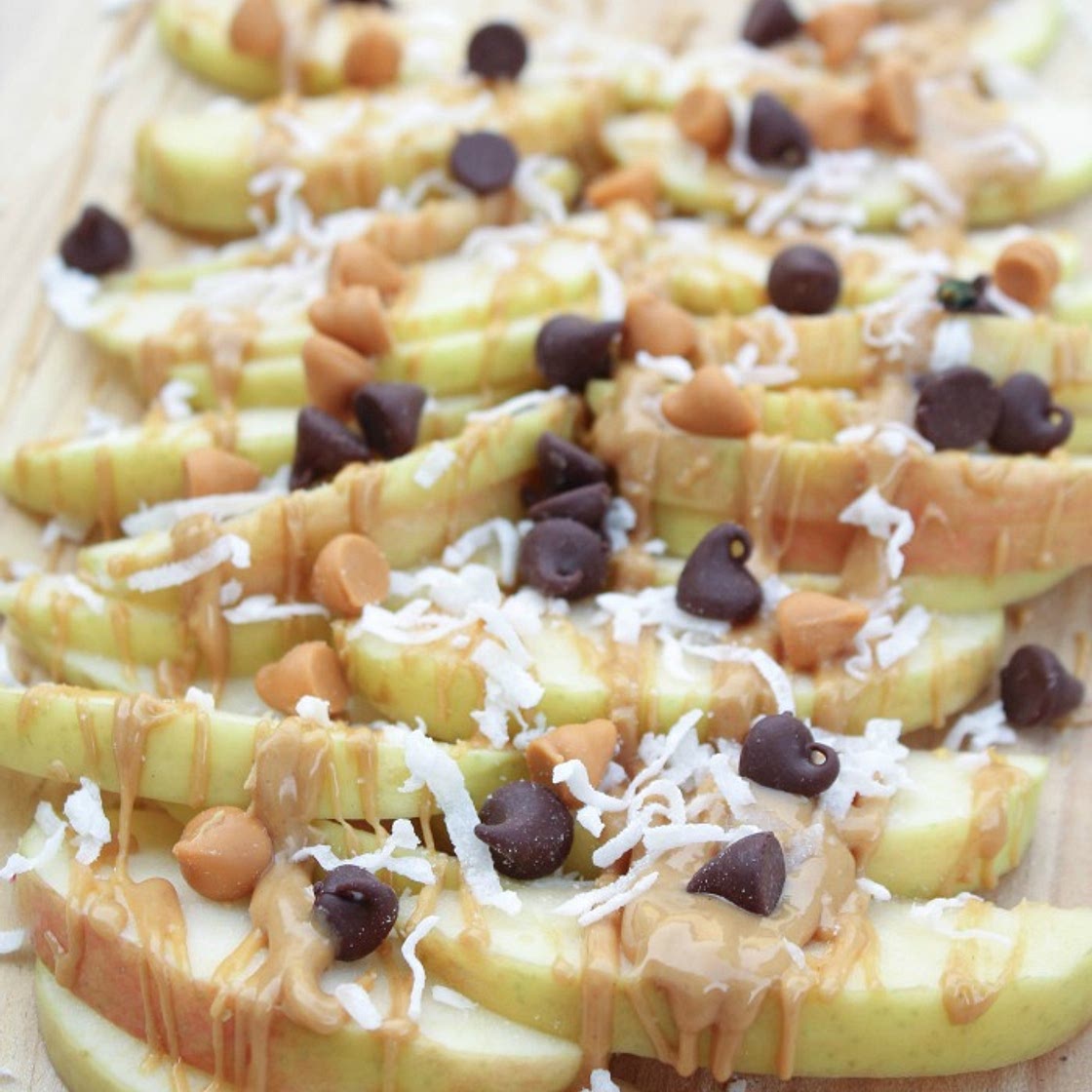 Peanut Butter Apple Nachos