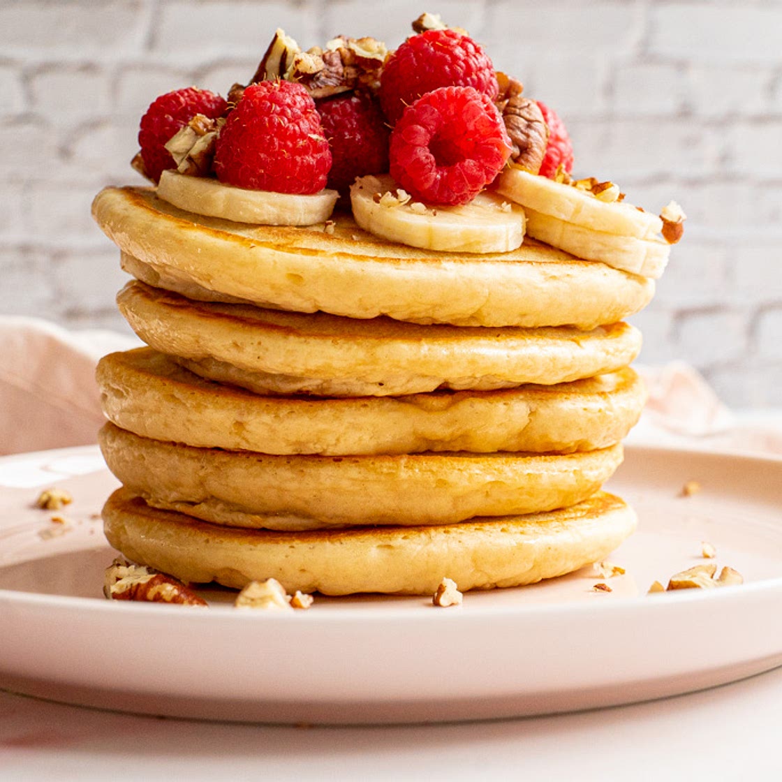 Fluffy Vegan Protein Pancakes