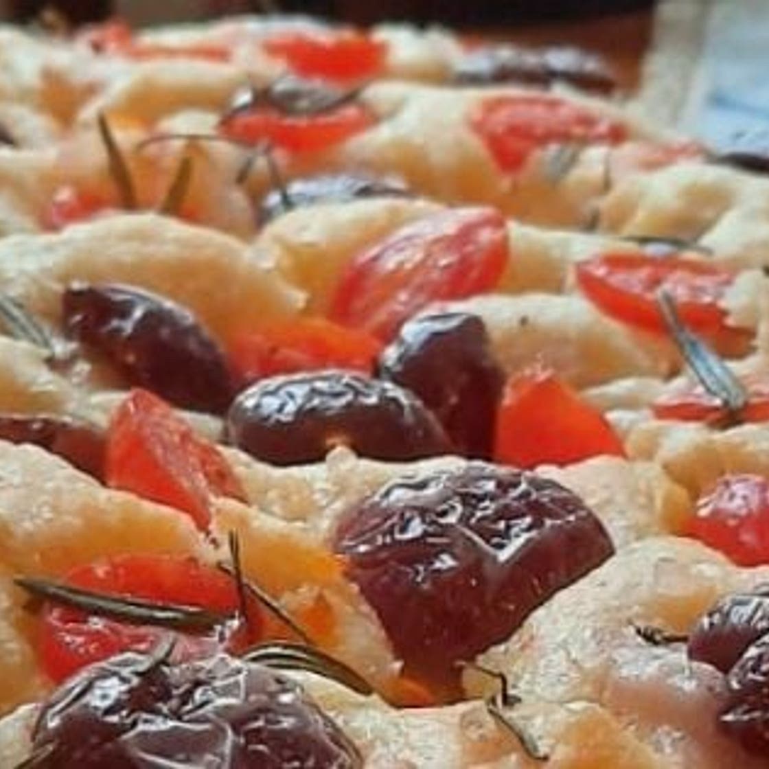 Focaccia Recipe with Olives, Tomatoes & Rosemary!