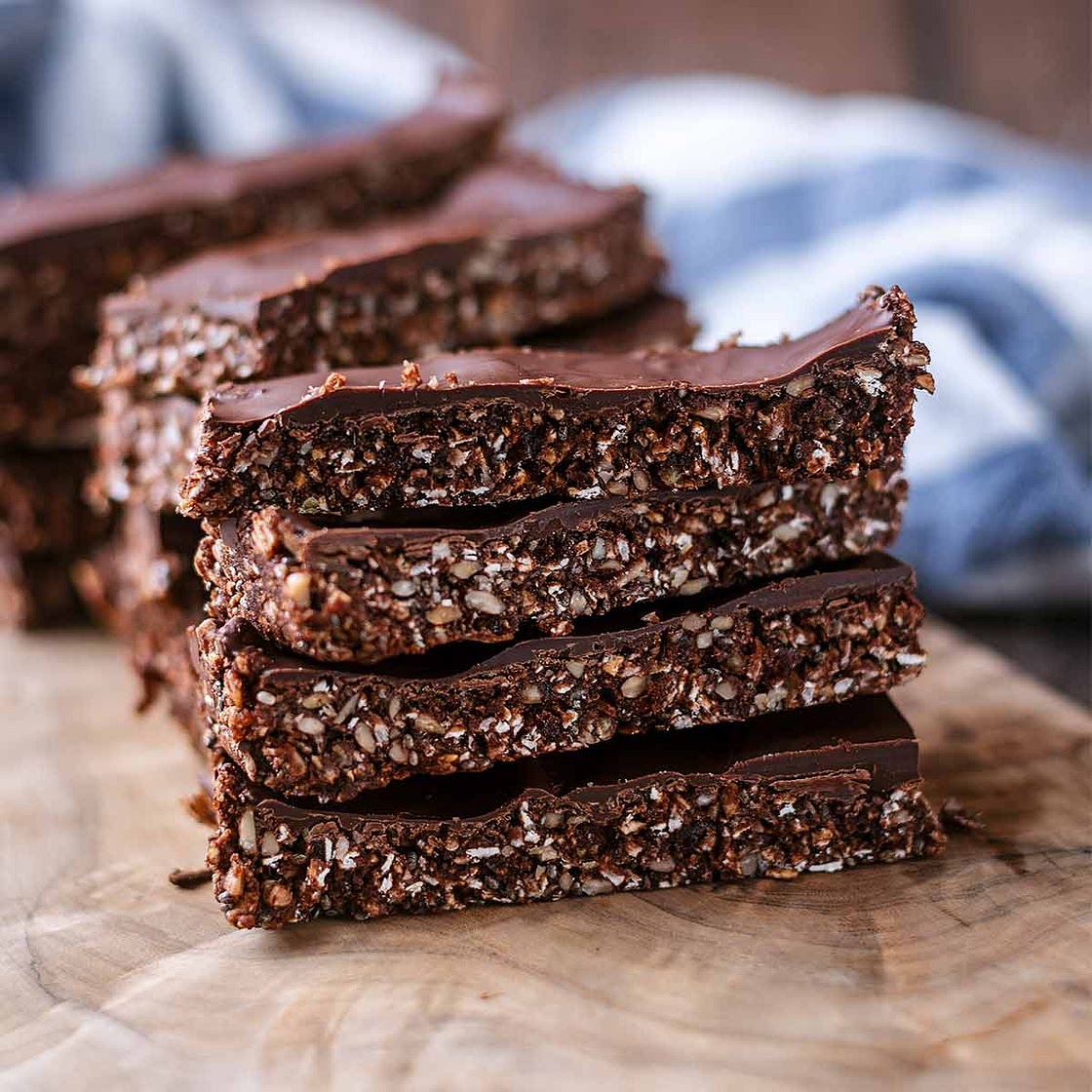 Chocolate Topped Seed Bars