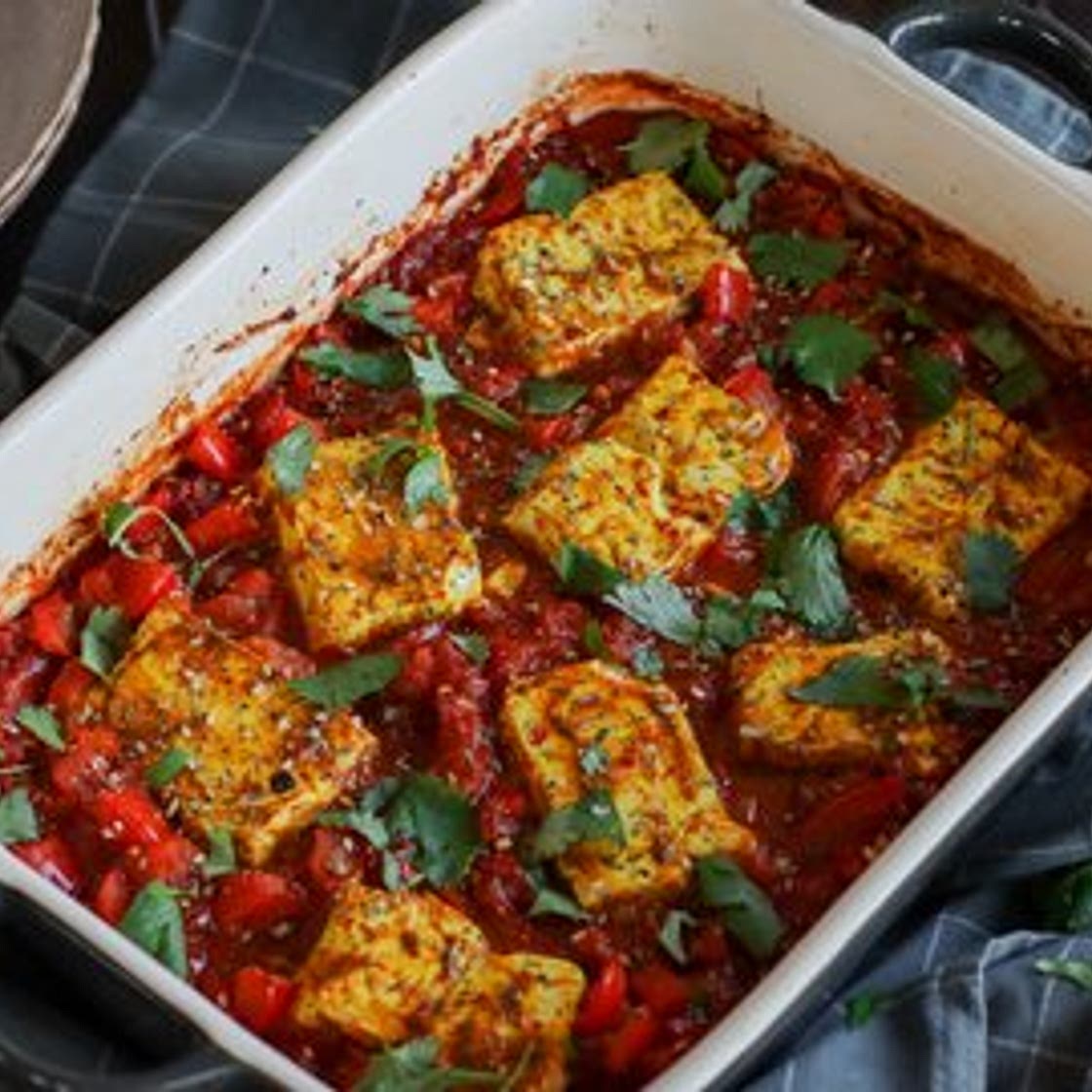 Oven Baked Tofu Shakshuka