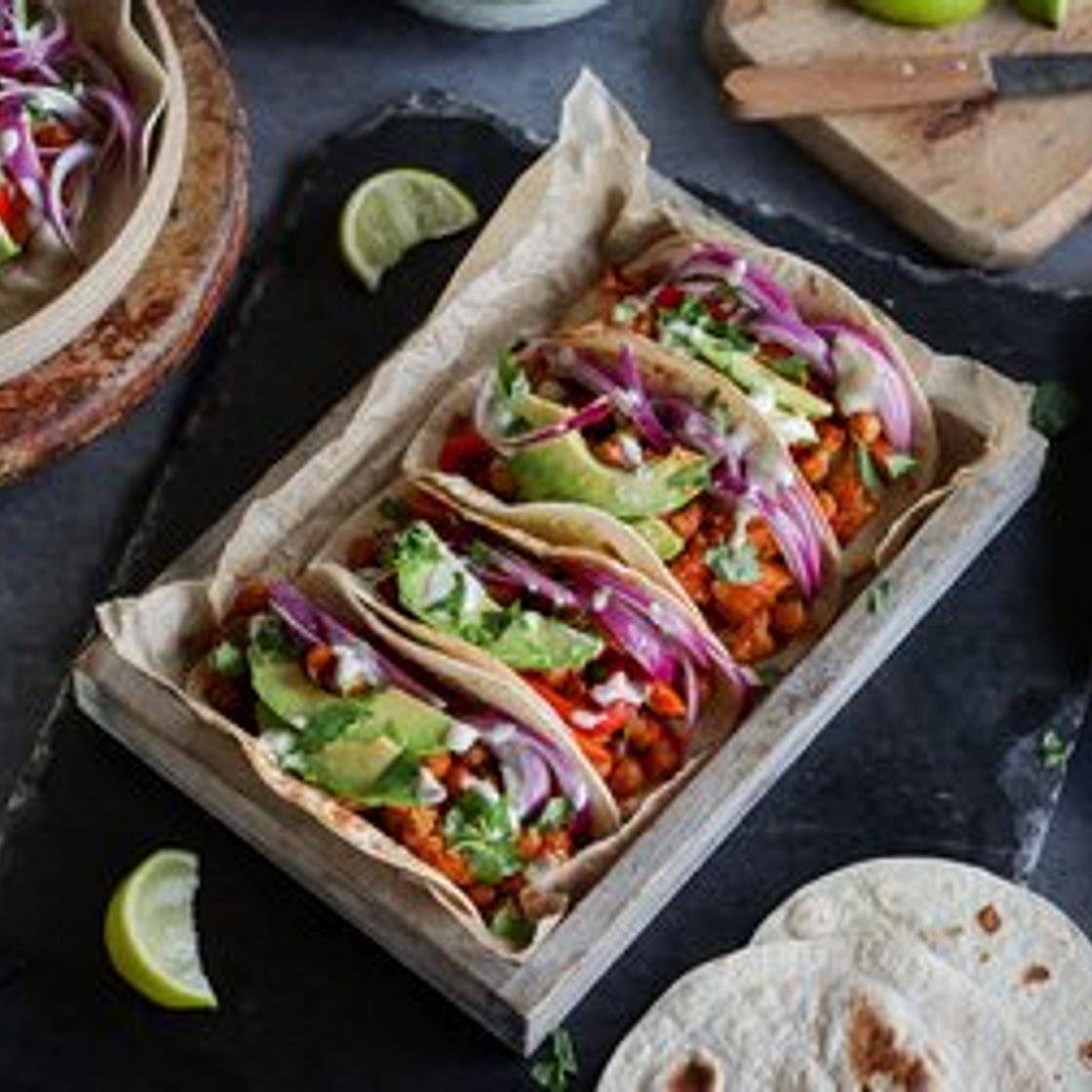 BBQ Cauliflower and Chickpea Tray Bake