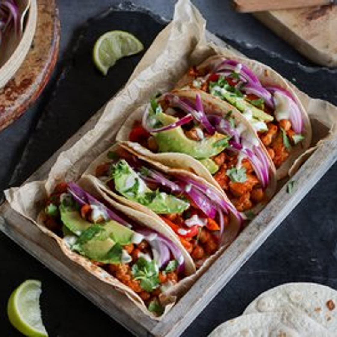 BBQ Cauliflower and Chickpea Tray Bake