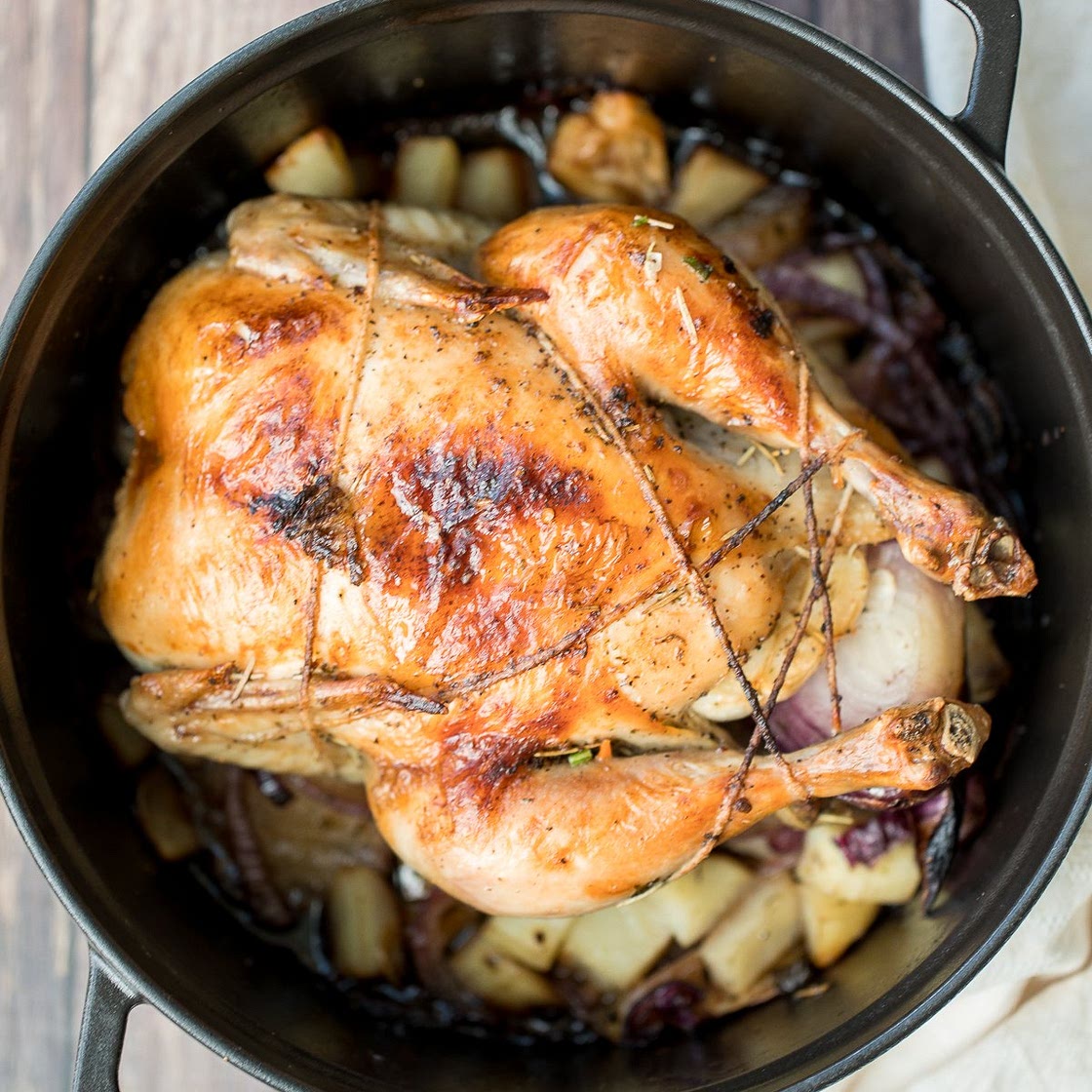 Dutch Oven Whole Roast Chicken