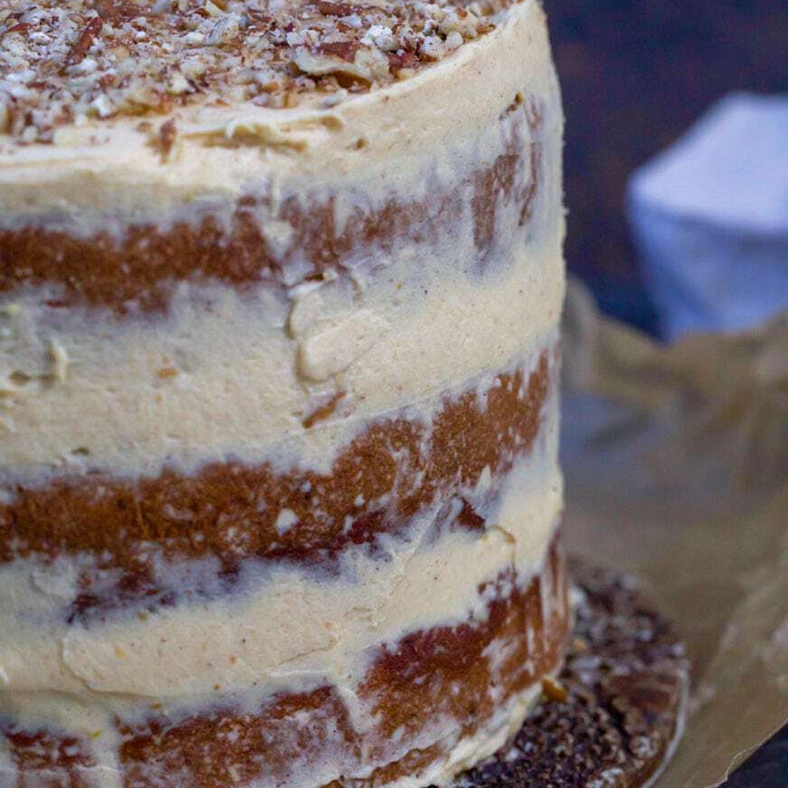 Keto Carrot Cake with Maple Cinnamon Buttercream