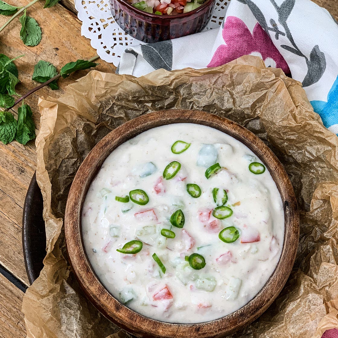 Tomato Onion Cucumber Raita Recipe