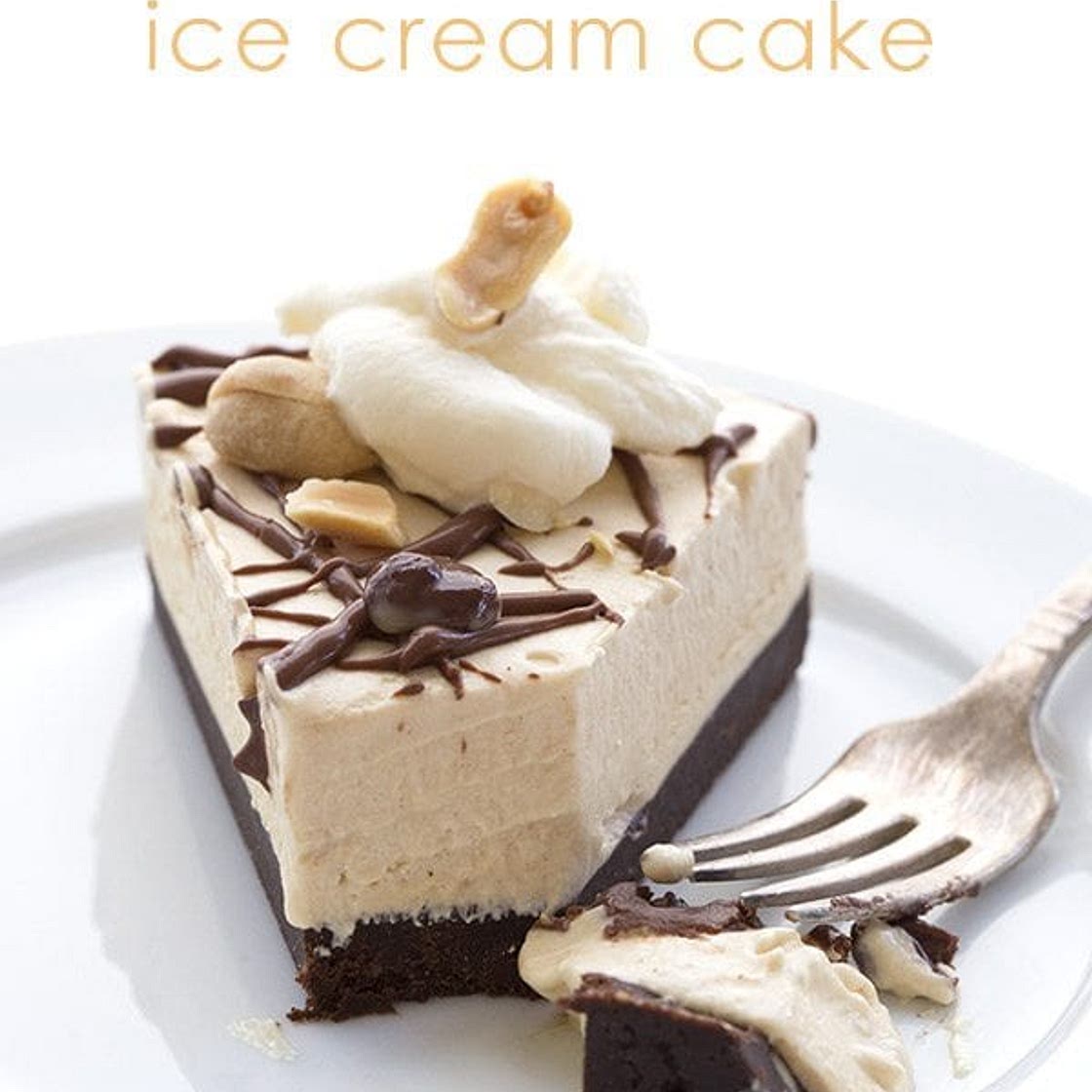 Peanut Butter Brownie Ice Cream Cake