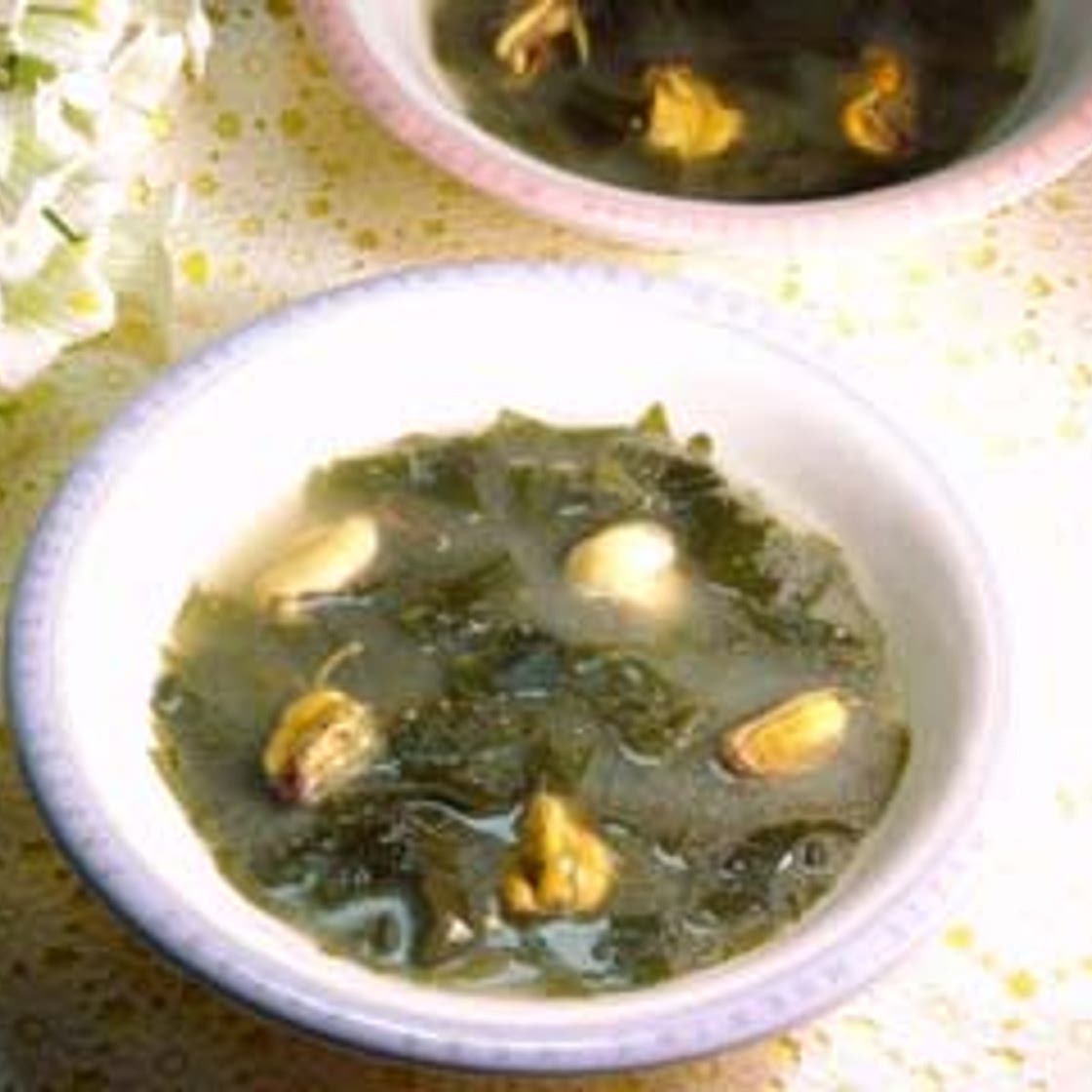 홍합미역국