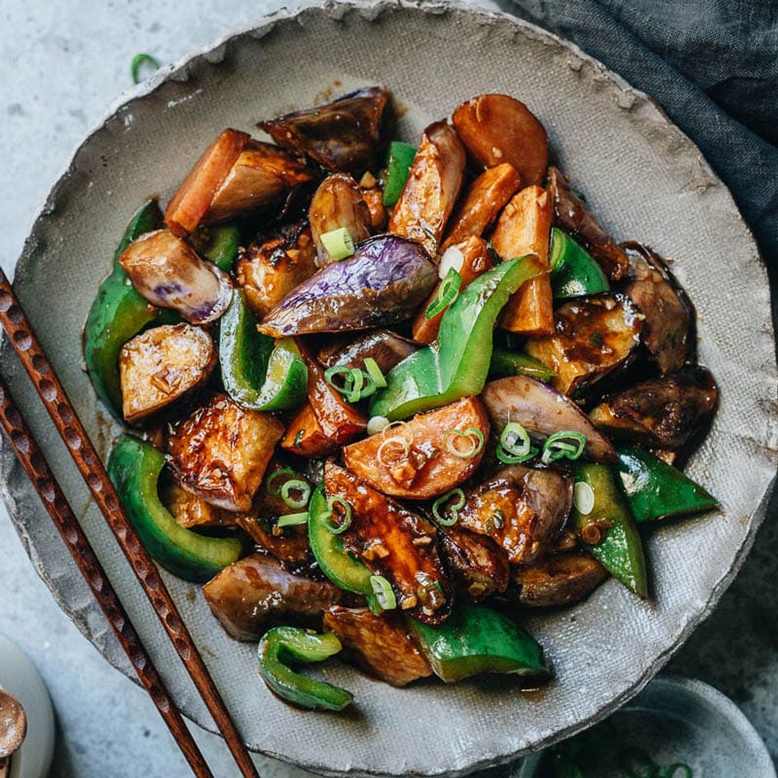 Di San Xian (Stir Fried Eggplant, Potato and Pepper, 地三鲜)