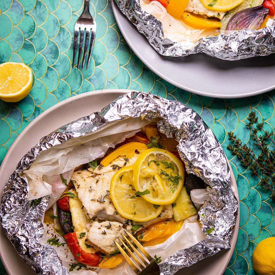 Fish En Papillote (Baking Fish in Parchment Paper) 30 Minutes No Cleanup Meal!