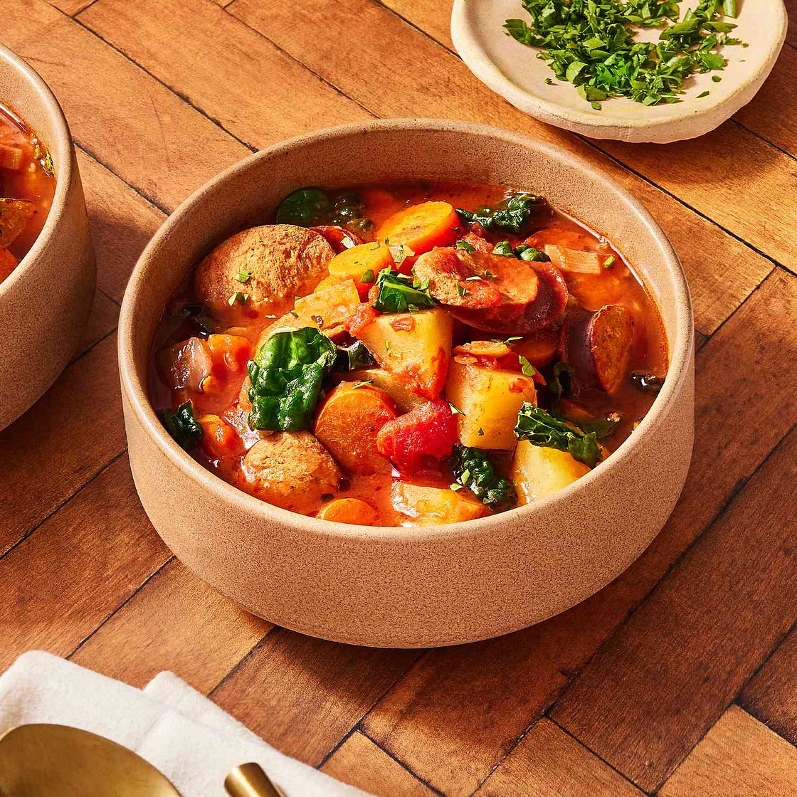 Slow-Cooker Kale & Sausage Stew