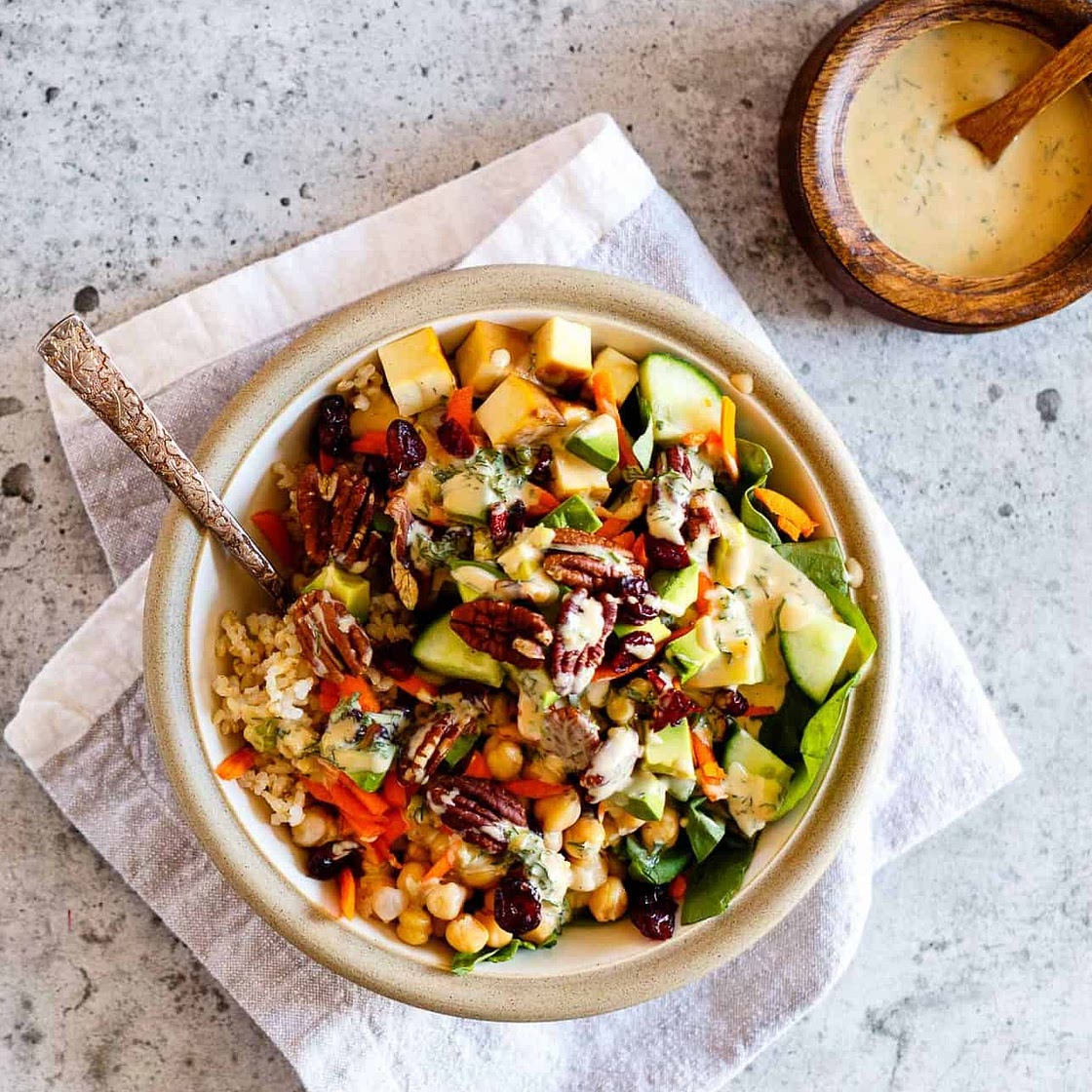 Vegan Goddess Bowl with Tahini Dressing