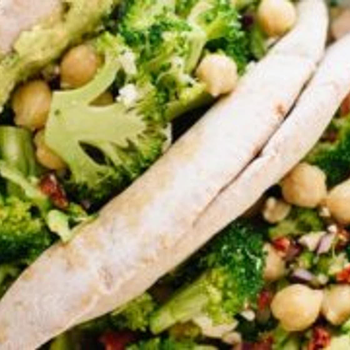 Lemony Broccoli, Chickpea & Avocado Pita Sandwiches