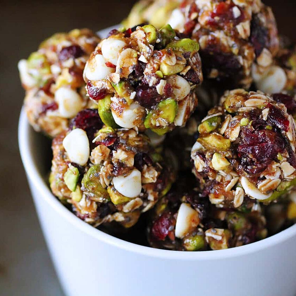 Cranberry Pistachio Energy Bites