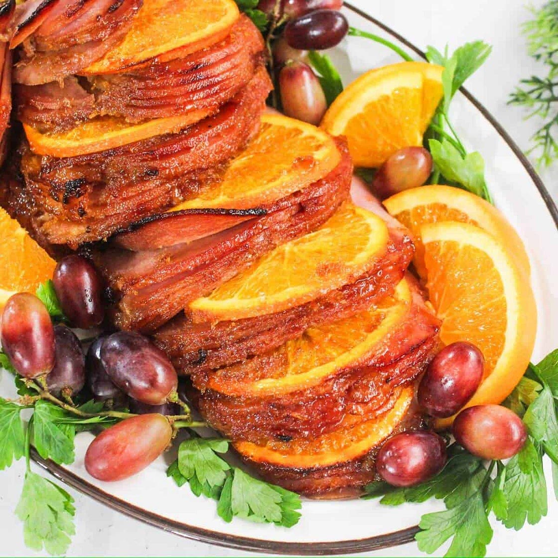 Orange Glazed Air Fryer Ham