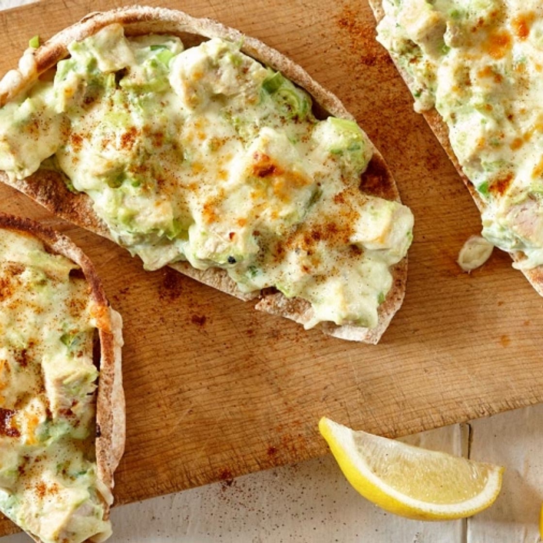 Open-faced Creamy Avocado Turkey Melt