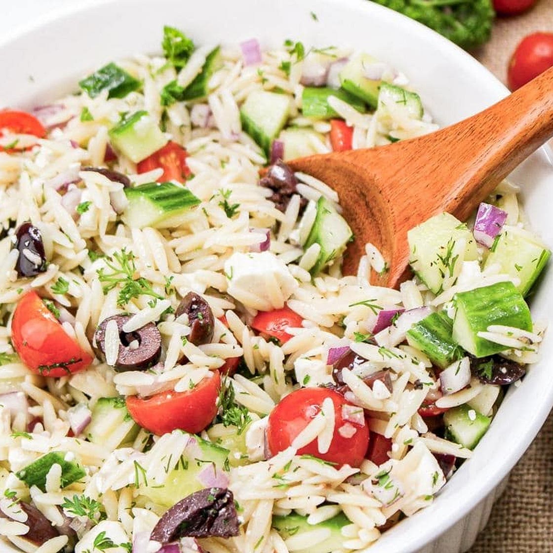 Greek Orzo Pasta Salad Recipe