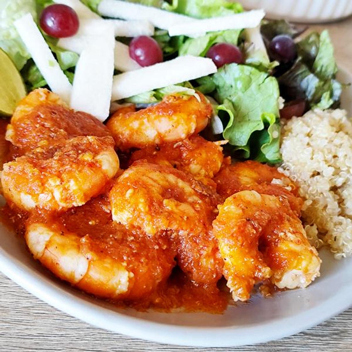 Receta de Camarones a la diabla con chipotle