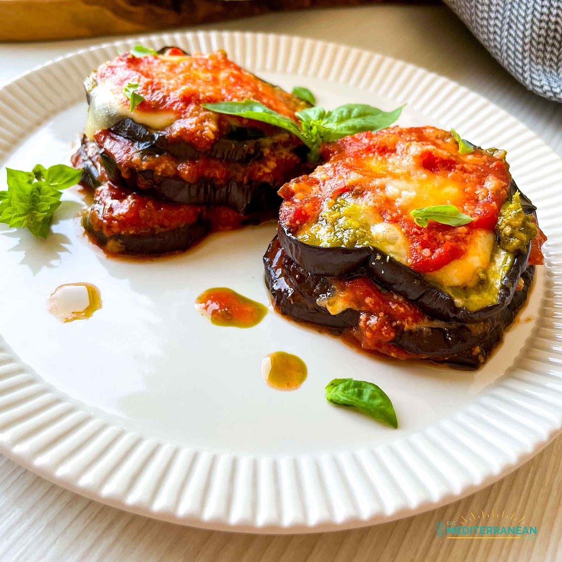 Pesto Eggplant Parmesan