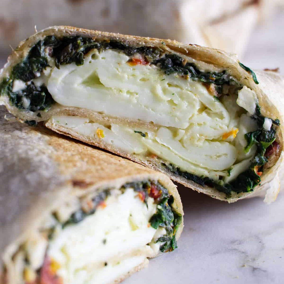 Copycat Starbucks Spinach and Feta Breakfast Wraps