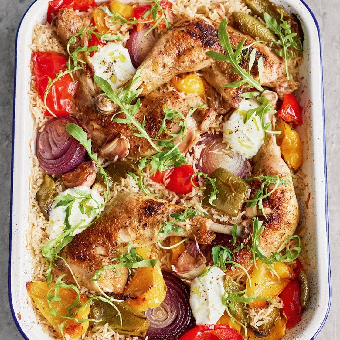Cajun chicken traybake
