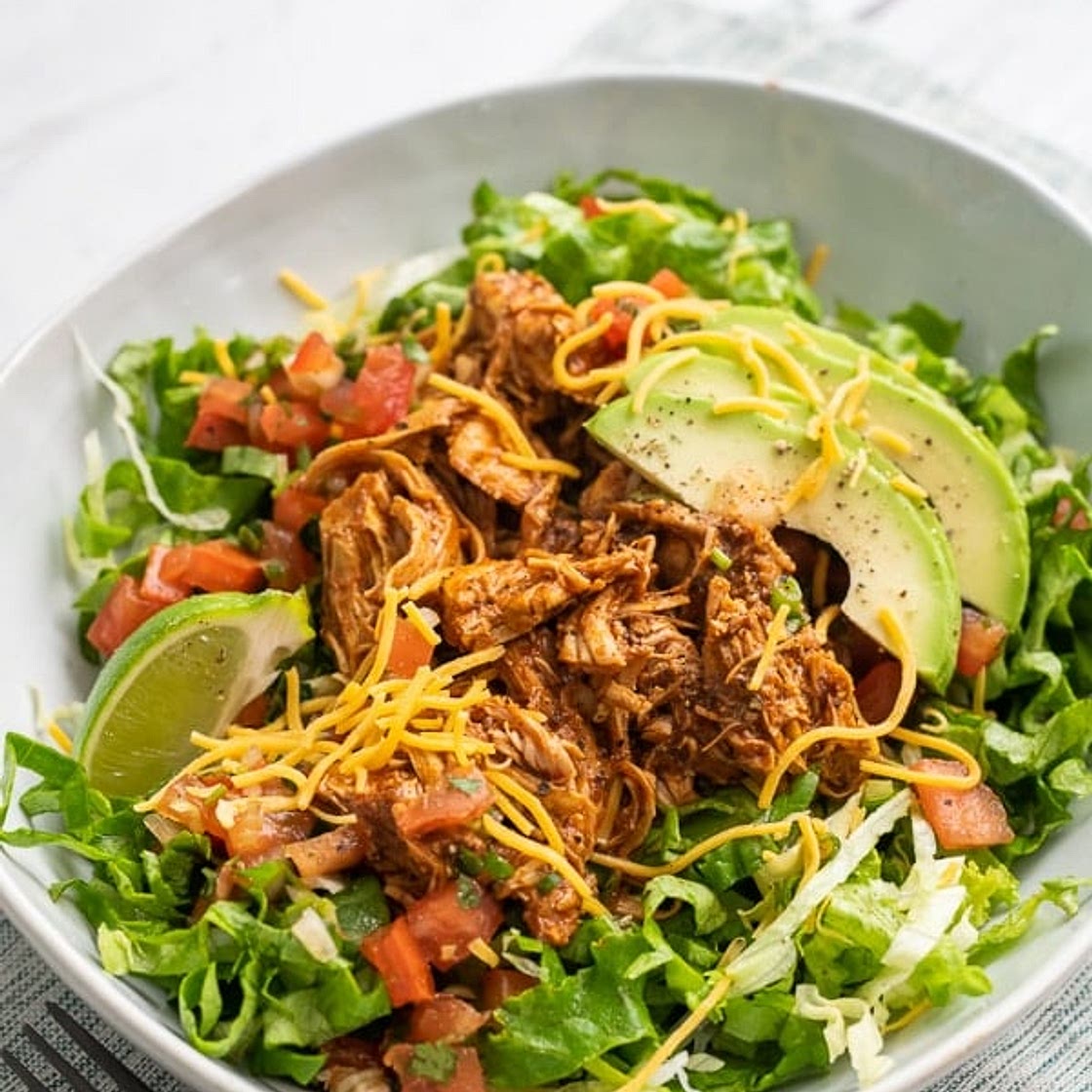 Slow Cooker Chicken Taco Salad