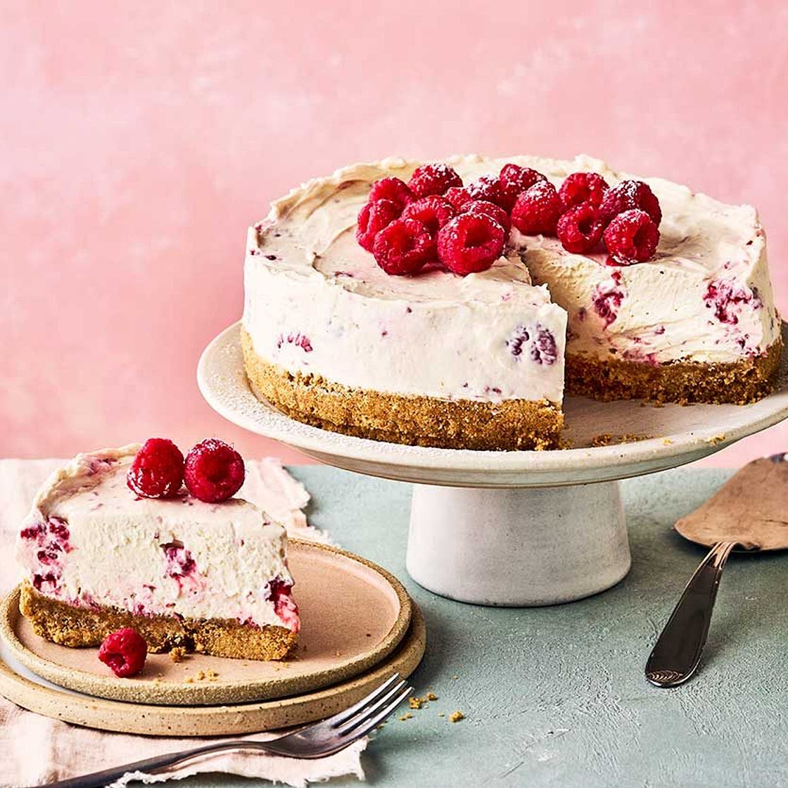 No-bake raspberry cheesecake
