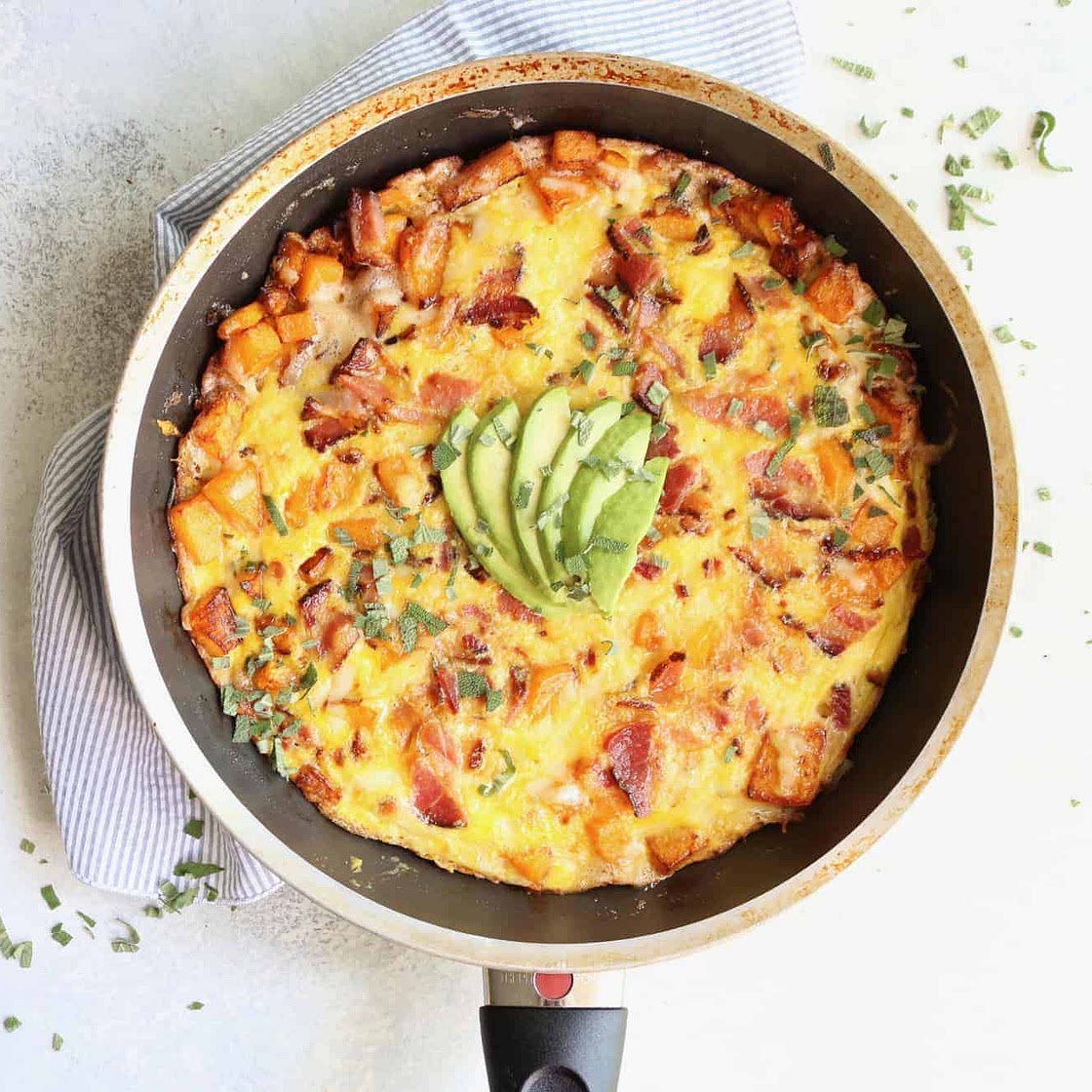 Butternut Squash, Bacon & Gruyere Frittata