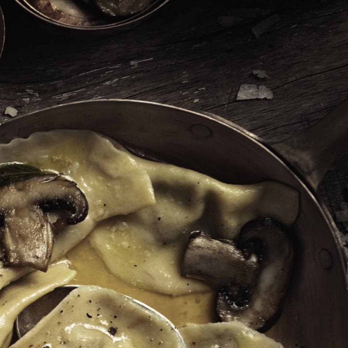 Les ravioles aux champignons de Philippe Etchebest
