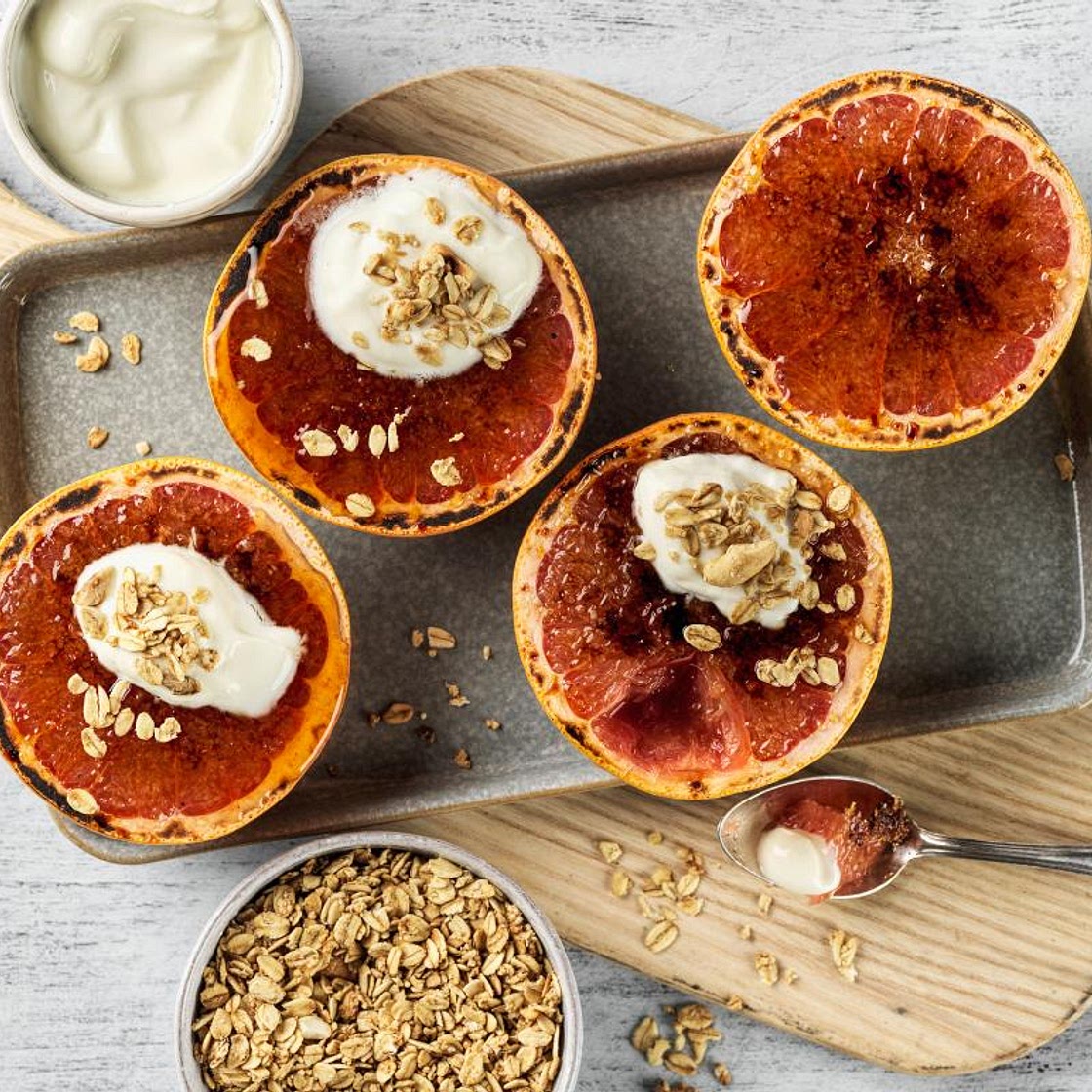 Grapefruit brûlée mit Granola