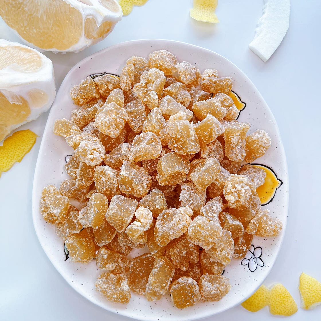 Candied Grapefruit Peel (or Pomelo Peel)