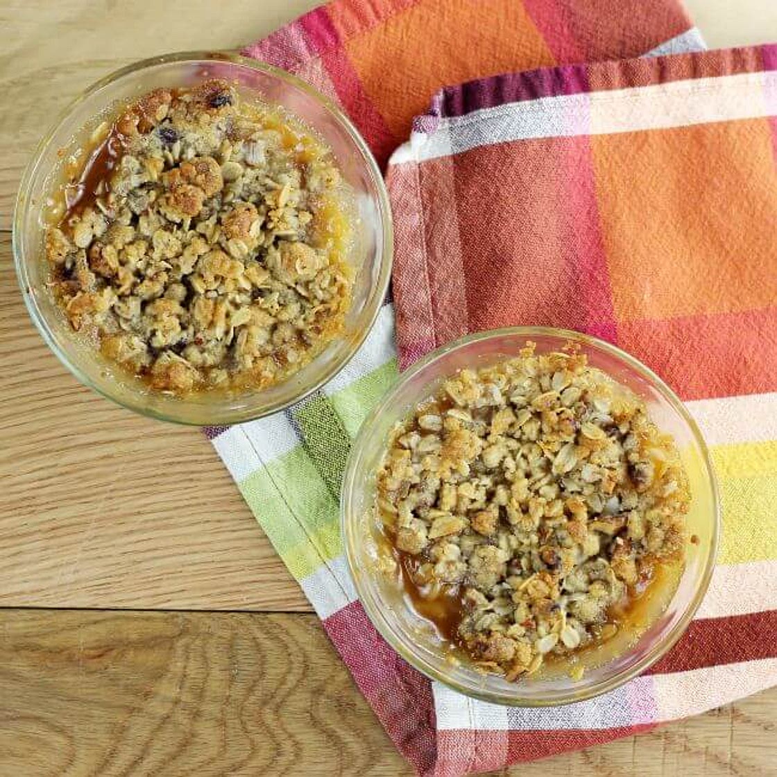 Rhubarb Crisp For Two