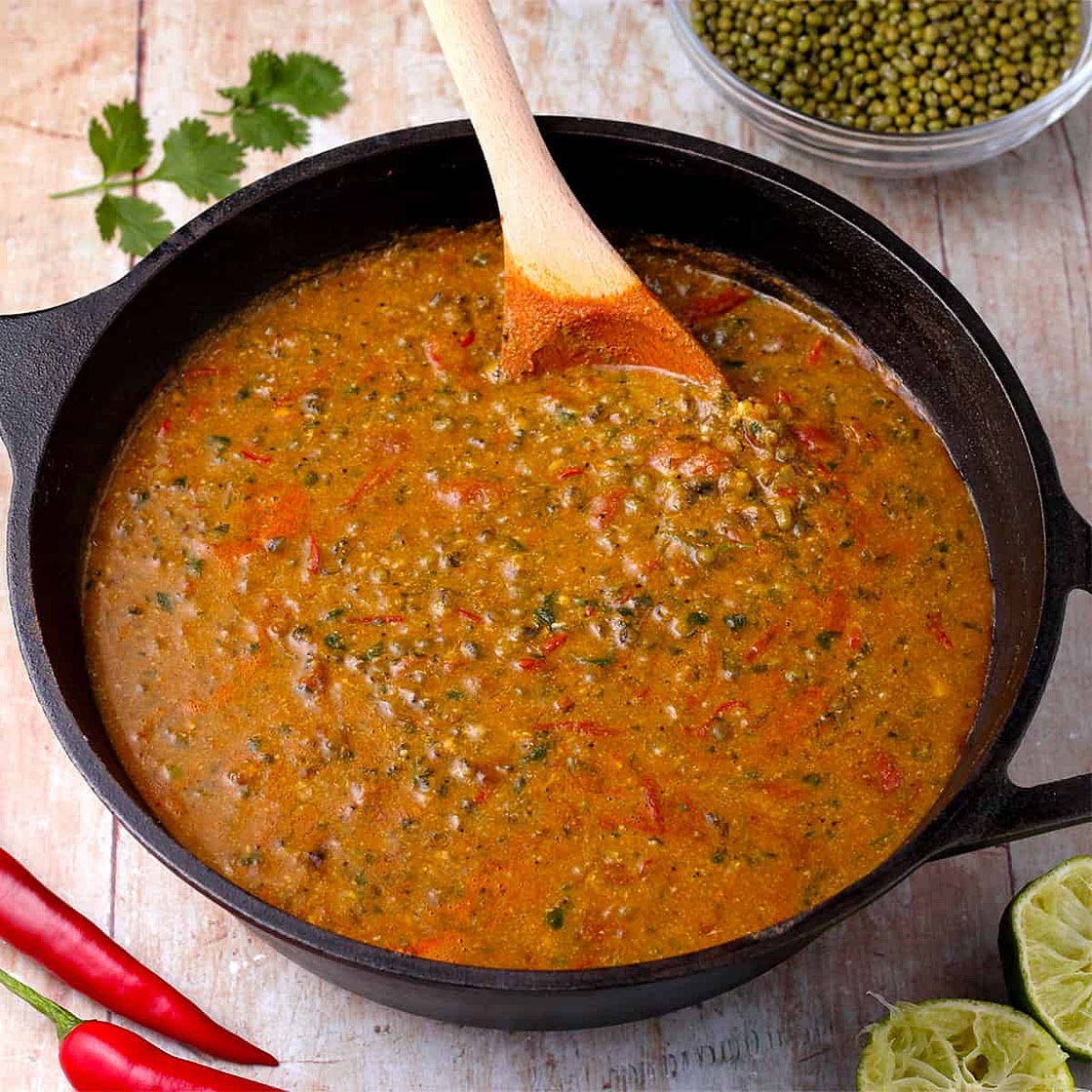 Mung Bean Curry (Green Moong Bean Dal)