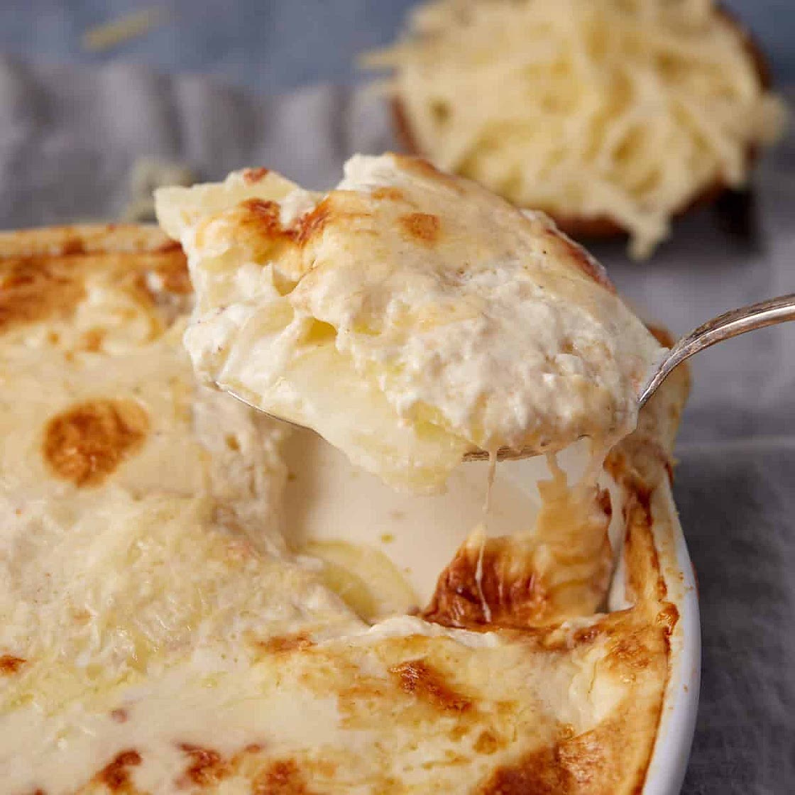 Creamy Scalloped Potatoes with Gruyere