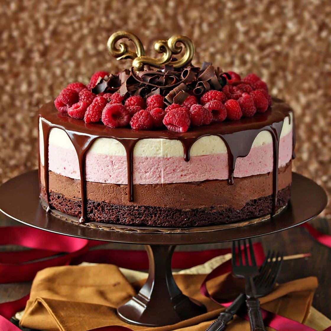 Chocolate Raspberry Mousse Cake